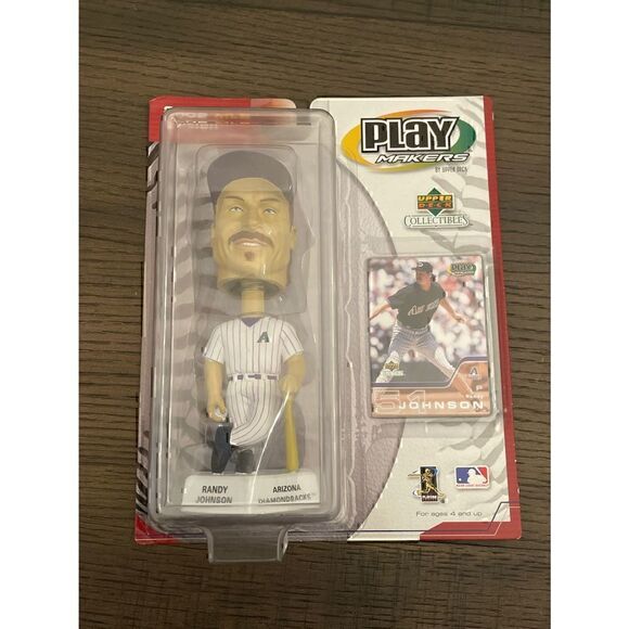 Play Makers 2002 Randy Johnson Arizona Diamondbacks Upper Deck Bobble Head - Picture 1 of 5
